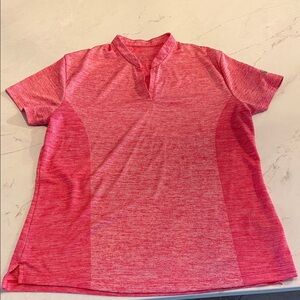 Nike Heather Pink Athletic Short Sleeve Zonal Cooling Golf/Athletic Shirt. Large